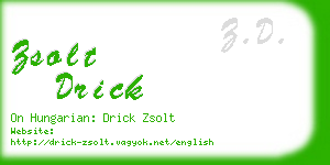 zsolt drick business card